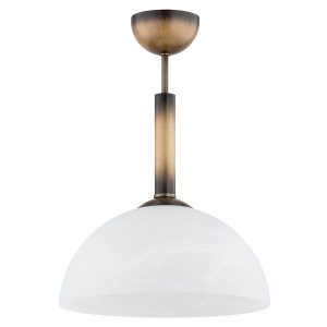 Lampa wisząca Klara 43 cm szklana biało-brązowa 670381