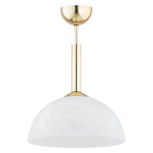 Lampa wisząca Klara 43 cm szklana biało-złota 670382