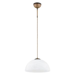 Lampa wisząca Klara 80 cm szklana biało-brązowa 670385