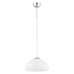 Lampa wisząca Klara 80 cm szklana biało-srebrna 670392