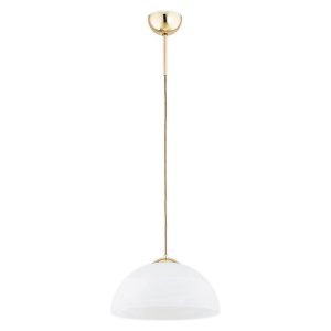Lampa wisząca Klara 80 cm szklana biało-złota 670386