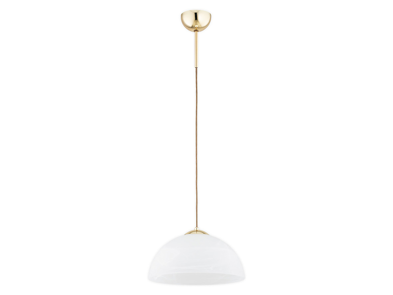 Lampa wisząca Klara 80 cm szklana biało-złota 670386