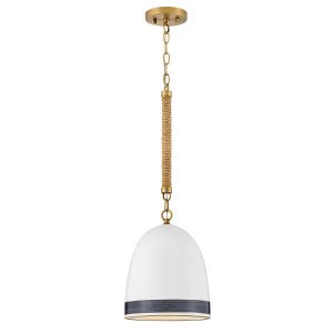 Lampa wisząca klasyczny mosiądz-biała NASH 1xE27x60W Hinkley 836160