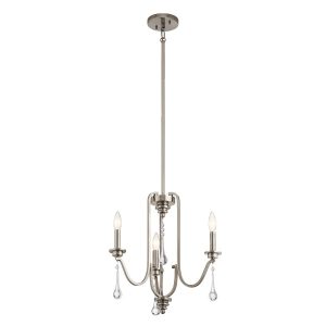 Lampa wisząca klasyczny pewter Karlee 3xE14x60W Quintiesse 850325