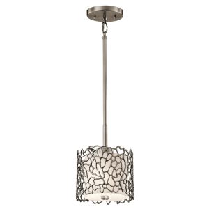 Lampa wisząca klasyczny pewter Silver Coral 1xE27x60W Kichler 849241