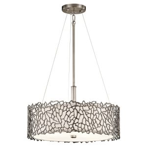 Lampa wisząca klasyczny pewter Silver Coral 3xE27x60W Kichler 849275