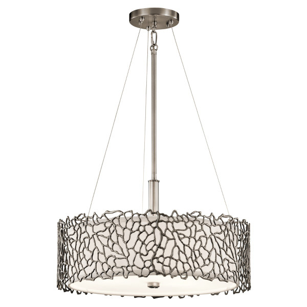 Lampa wisząca klasyczny pewter Silver Coral 3xE27x60W Kichler 849275