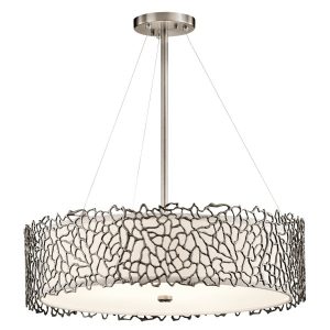 Lampa wisząca klasyczny pewter Silver Coral 4xE27x60W Kichler 849452