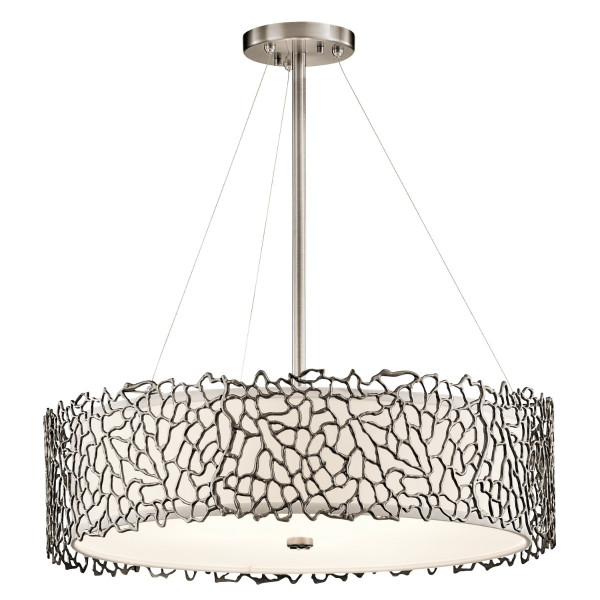 Lampa wisząca klasyczny pewter Silver Coral 4xE27x60W Kichler 849452