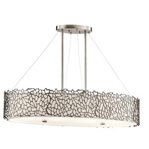 Lampa wisząca klasyczny pewter Silver Coral 4xE27x60W Kichler 849158