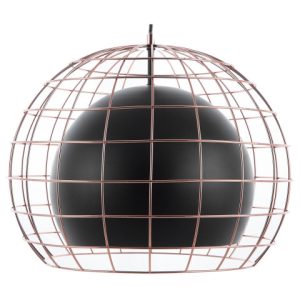 Lampa wisząca klatka pręty czarna 60599