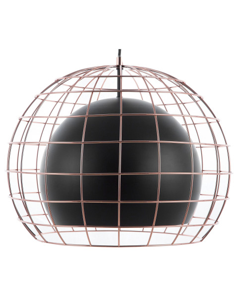 Lampa wisząca klatka pręty czarna 60599