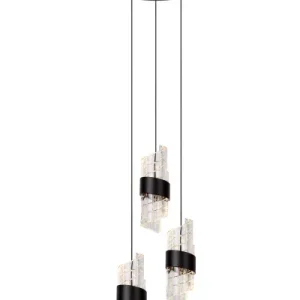 Lampa wisząca KLIGANDE czarna LED 3x7W Ciepła biel 720lm Lucide 850156