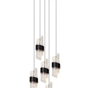 Lampa wisząca KLIGANDE czarna LED 5x7W Ciepła biel 720lm Lucide 850211