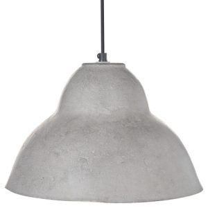 Lampa wisząca klosz z papier mache szara 804266