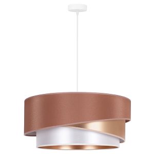 Lampa wisząca Kobo welurowa beżowo-złota 333707
