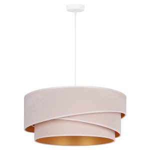 Lampa wisząca Kobo welurowa beżowo-złota 333706