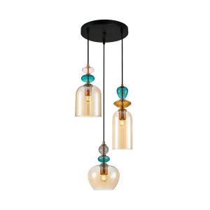 Lampa wisząca kolorowa BUSCO 1xE27x40W wym: 125×39,5×39,5 cm Italux 845289