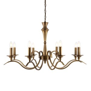 Lampa wisząca KORA antyczna mosiężna 8xE14x15W IP20 Endon 1025549