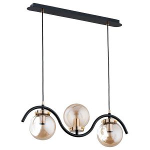 Lampa wisząca KORDA czarna 3xE14x10W wym:90x14x60cm IP20 Alfa 1019055