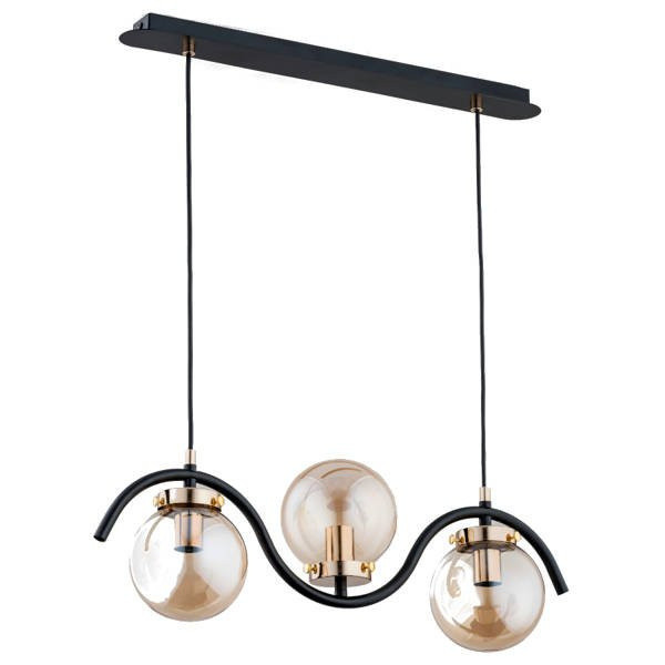 Lampa wisząca KORDA czarna 3xE14x10W wym:90x14x60cm IP20 Alfa 1019055