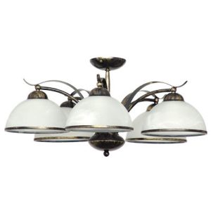 Lampa wisząca Korfu złota patyna-biała 5xE27x15W IP20 Luminex 1030353 Lampa wisząca Korfu złota patyna-biała 5xE27x15W IP20 Luminex 1030353