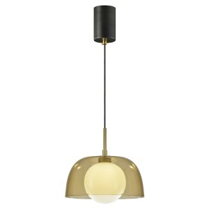 Lampa wisząca Kos 5113-1P bursztynowa 995343