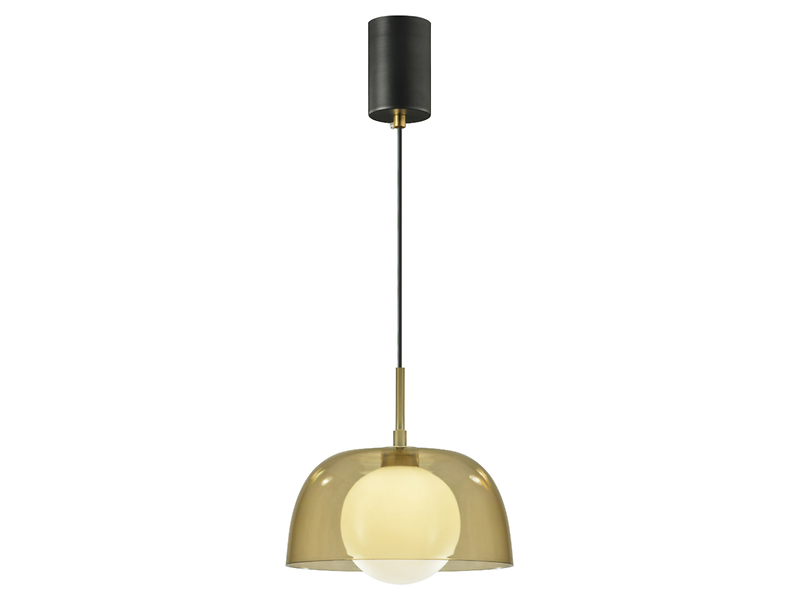 Lampa wisząca Kos 5113-1P bursztynowa 995343