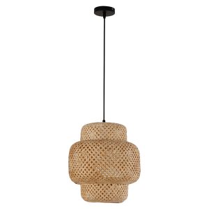 Lampa wisząca Krabi 30 cm bambusowa beżowa 854806