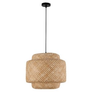 Lampa wisząca Krabi 40 cm bambusowa beżowa 854807