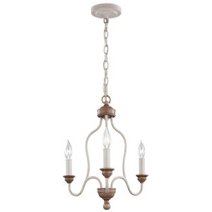Lampa wisząca kredowa biel-drewno Hartsville 3xE14x40W Feiss 852565 Lampa wisząca kredowa biel-drewno Hartsville 3xE14x40W Feiss 852565