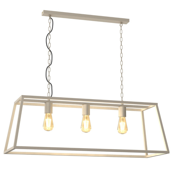 Lampa wisząca kremowa Frame 3xE27x15W wym: 85x100x36 cm Luminex 847496
