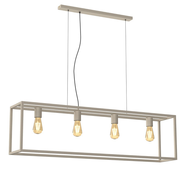 Lampa wisząca kremowa Frame 4xE27x15W wym: 120x122x23 cm Luminex 847313