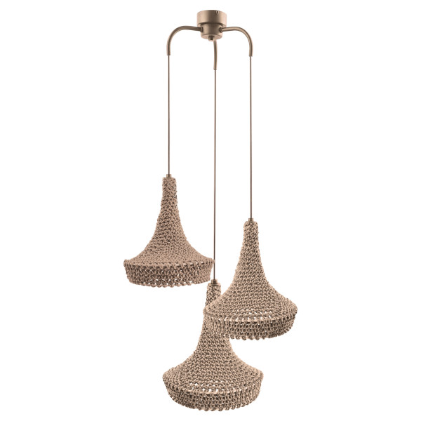 Lampa wisząca kremowa MAHAKA 3xE27x20W wym: 175x50x50 cm Shilo 845229