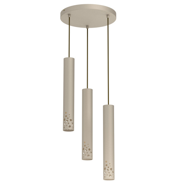 Lampa wisząca kremowa Tibia Buble 3xGU10x8W wym: 110x30x30 cm Luminex 845971