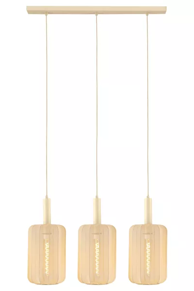 Lampa wisząca kremowo-beżowa CORINA 3xE27x40W wym: 185x90x22 cm Lucide 850179