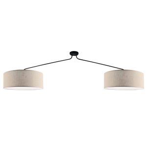 Lampa wisząca kremowo-czarna LAMEGO 2xE27x20W wym: 46x190x50 cm Shilo 846116