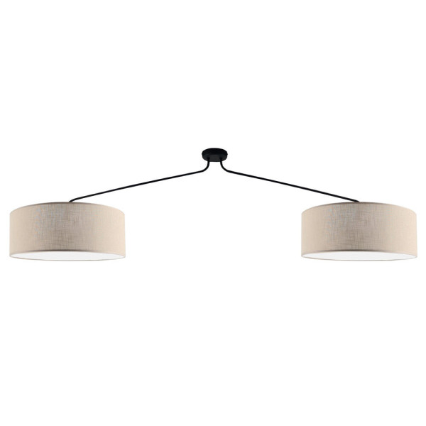 Lampa wisząca kremowo-czarna LAMEGO 2xE27x20W wym: 46x190x50 cm Shilo 846116