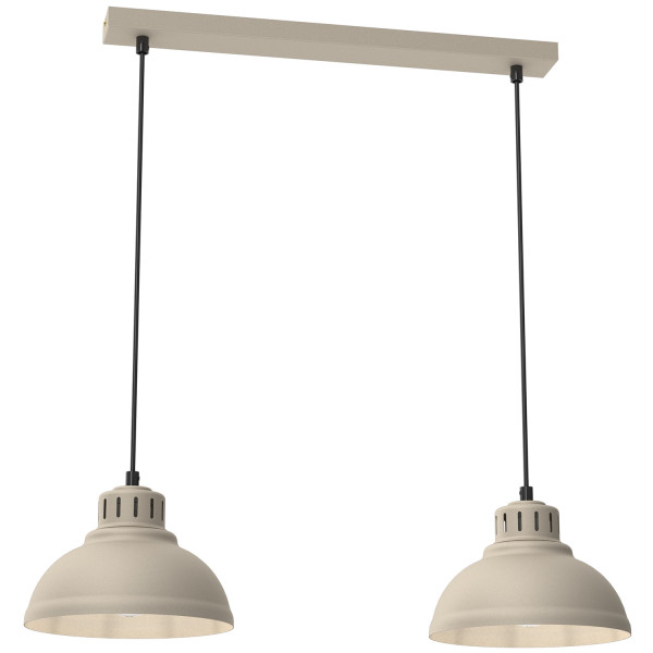 Lampa wisząca kremowo-czarna Sven 2xE27x15W wym: 110x65x21 cm Luminex 846186
