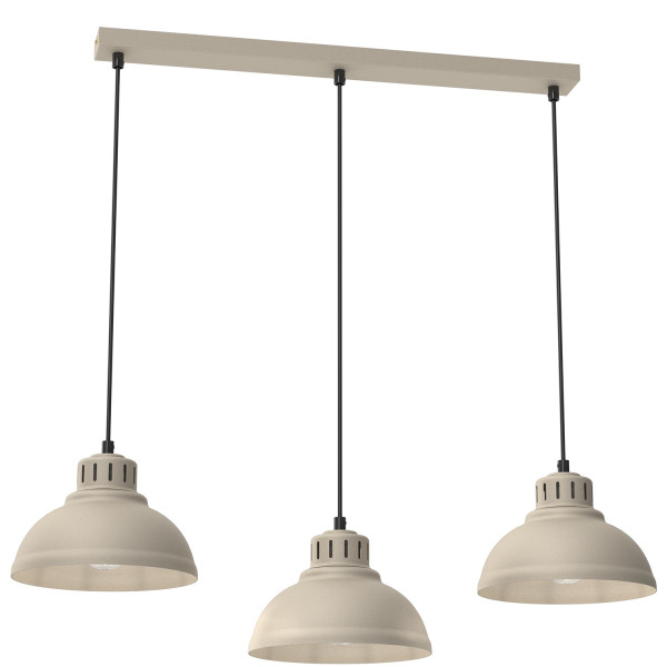 Lampa wisząca kremowo-czarna Sven 3xE27x15W wym: 110x75x21 cm Luminex 845838