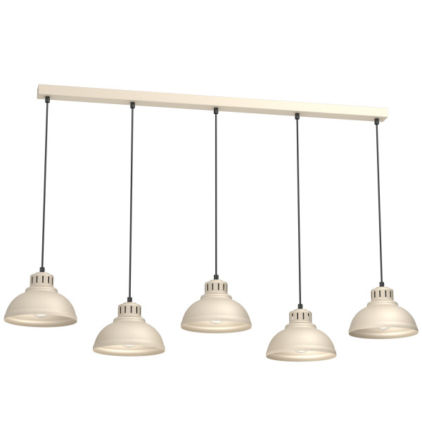 Lampa wisząca kremowo-czarna Sven 5xE27x15W wym: 110x125x21 cm Luminex 846054