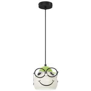 Lampa wisząca kremowo-czarna-zielona Bambini 1xE27x15W Luminex 847340