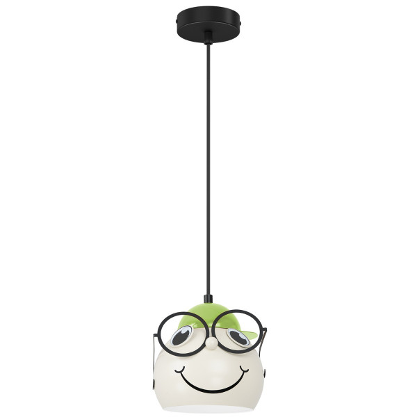 Lampa wisząca kremowo-czarna-zielona Bambini 1xE27x15W Luminex 847340