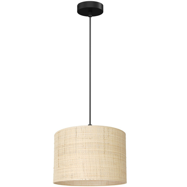 Lampa wisząca kremowo-czarny matowy Rattan 1xE27x15W Luminex 847316