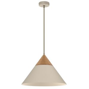 Lampa wisząca kremowo-jasne drewno Single 1xE27x15W Luminex 845607