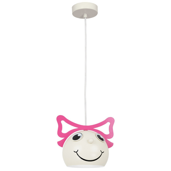 Lampa wisząca kremowo-różowa Bambini 1xE27x15W Luminex 847478