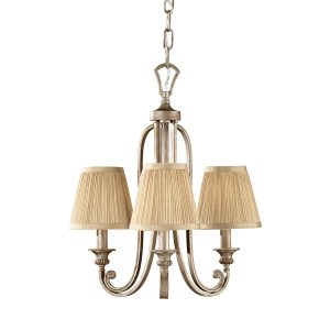 Lampa wisząca kremowo-srebrna Abbey 3xE14x40W wym: 218,8×48,3×48,3 cm Feiss 850828