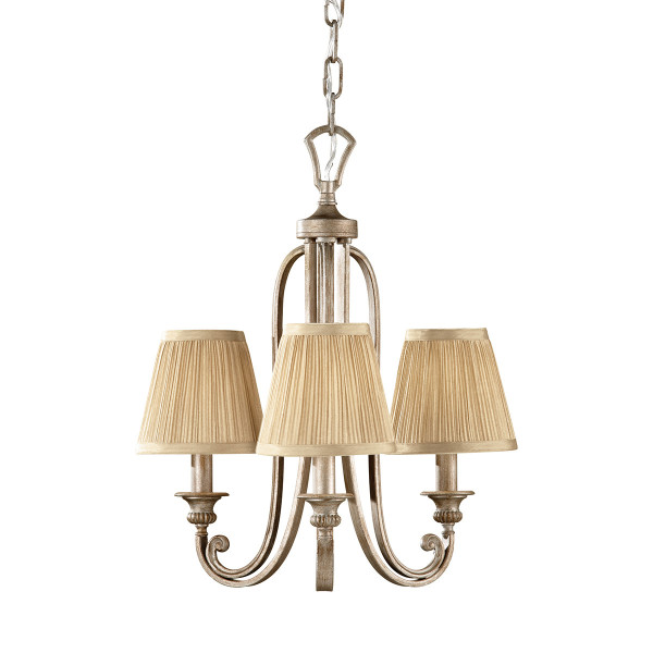 Lampa wisząca kremowo-srebrna Abbey 3xE14x40W wym: 218,8x48,3x48,3 cm Feiss 850828