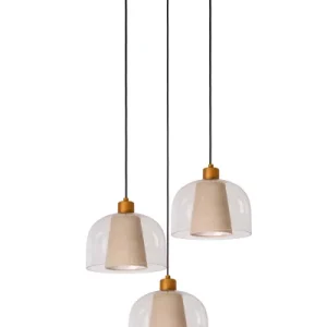 Lampa wisząca kremowo-złota GUNHILD 3xE27x60W wym: 146,6x35x35 cm Lucide 850370