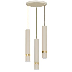 Lampa wisząca kremowo-złoty połysk Reno 3xGU10x15W Luminex 845793